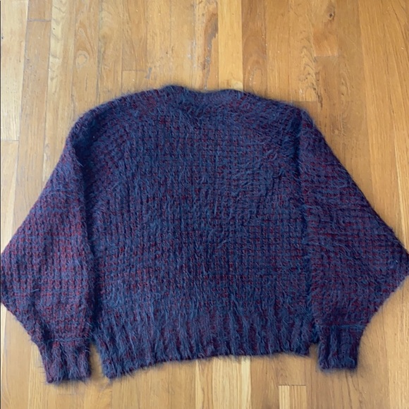 Urban Outfitters Blue & Maroon Fluffy Sweater - Picture 5 of 6